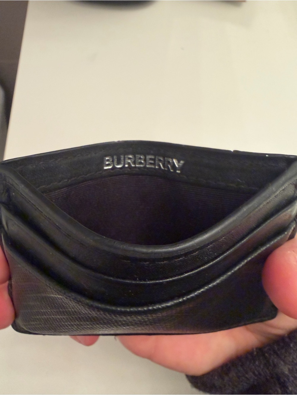 Burberry Black Leather Slim Card Case
